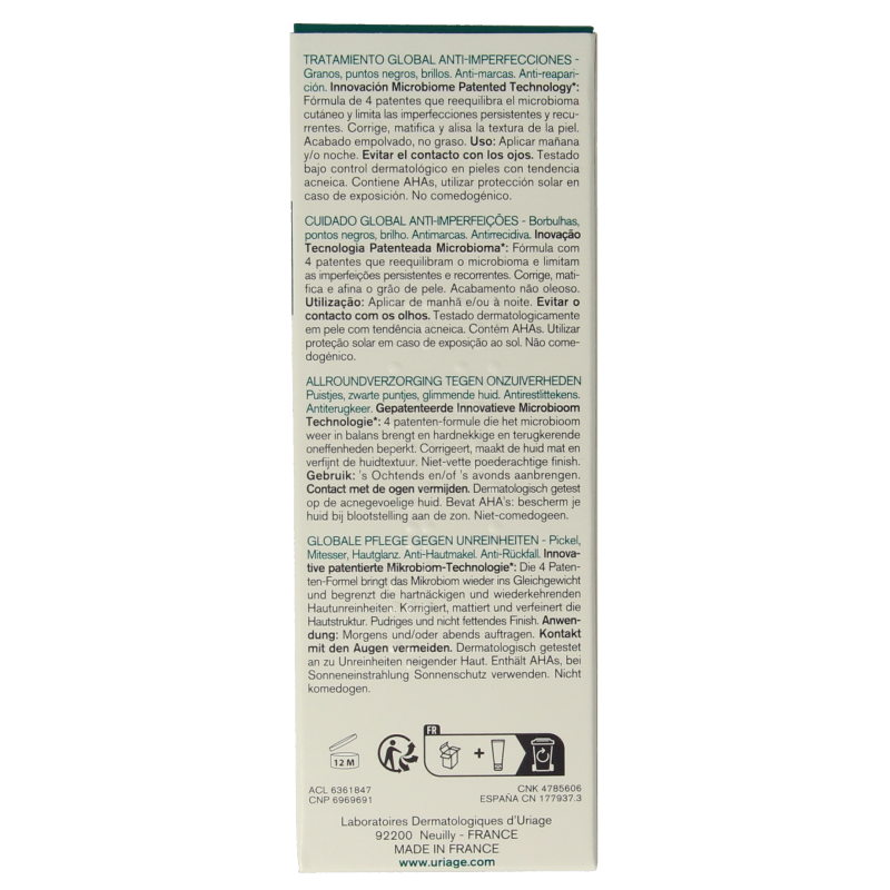 Uriage Hyseac 3-regul+ 40 Milliliter