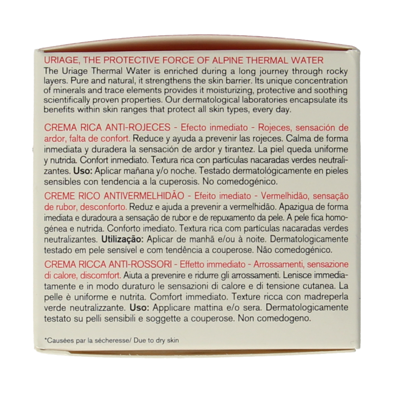 Uriage Roseliane rijke creme anti rouge 40 Milliliter