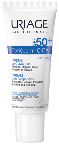 Uriage BARIÉDERM-CICA CRÈME SPF50+ AU CUIVRE-ZINC  40ML 40.00 Milliliter