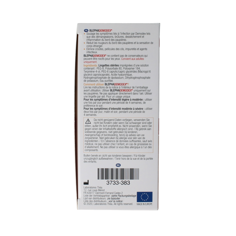 Diversen Blephademodex reinigingstissues 30 Stuks