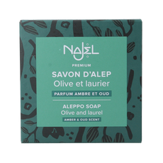 Najel Aleppo Aleppo zeep amber oud aroma aan koord 150 Gram