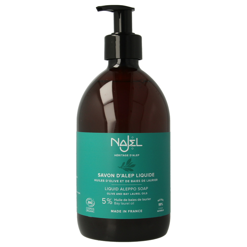 Najel Aleppo Aleppo zeep vloeibaar pompflacon 500 Milliliter