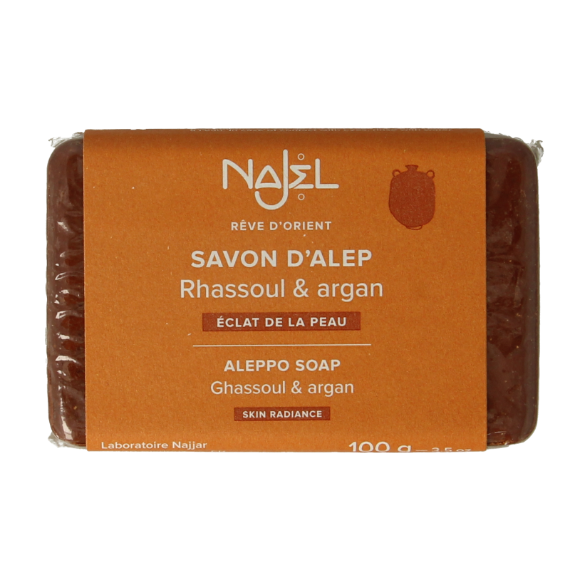 Najel Aleppo Aleppo zeep argan olie lava aarde 100 Gram