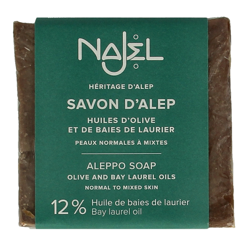 Najel Aleppo Aleppo zeep olijf olie 12% 200 Gram