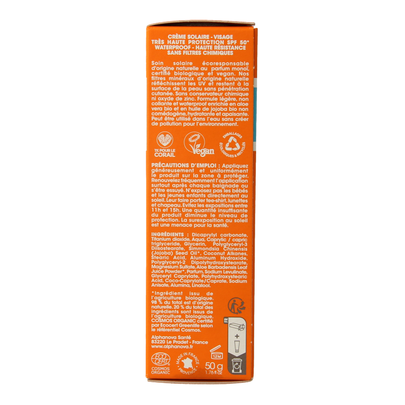 Alphanova Sun Sunscreen face SPF50+ bio 50 Gram