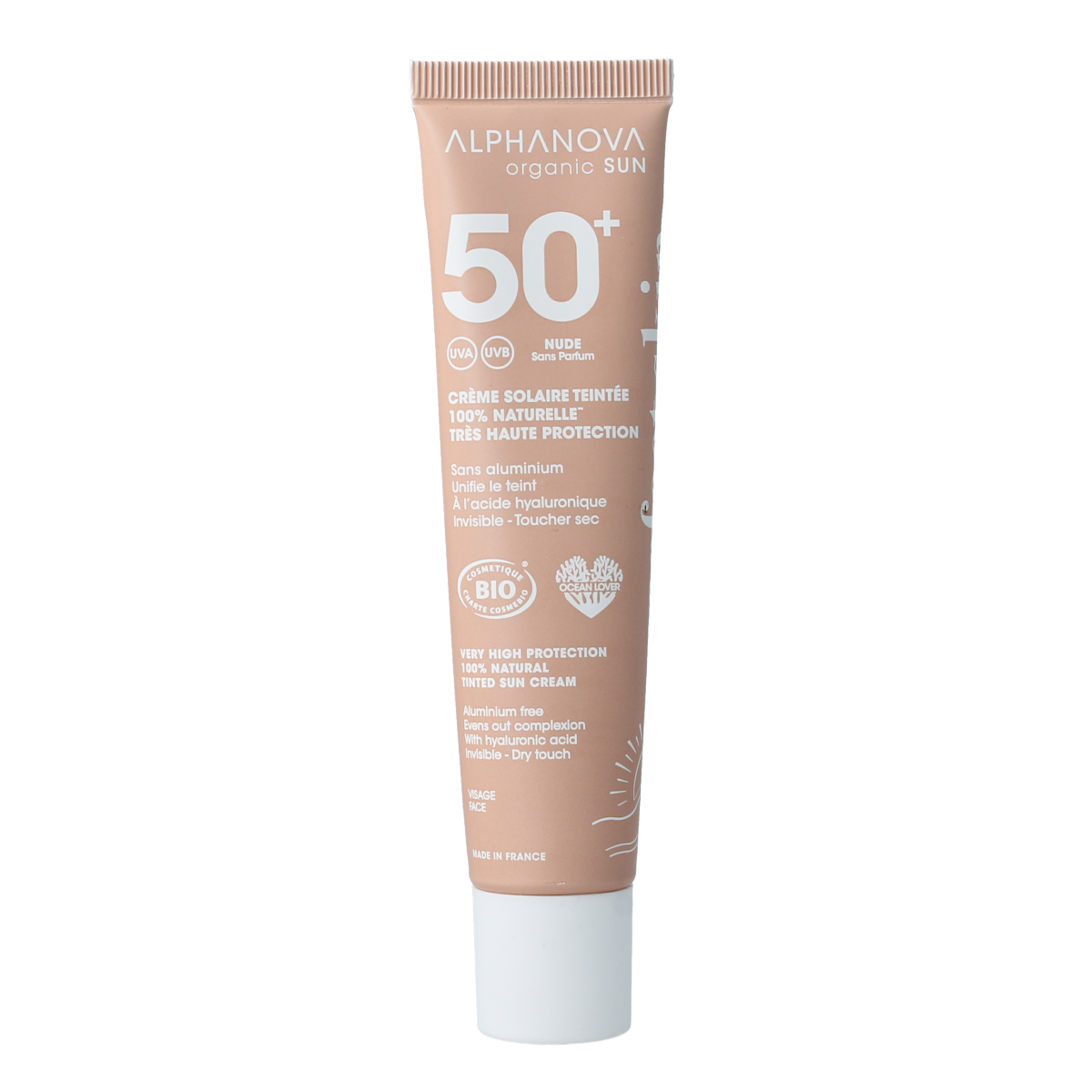 Alphanova skin Sun face Tinted Cream Light SPF50+ 40.00 Gram