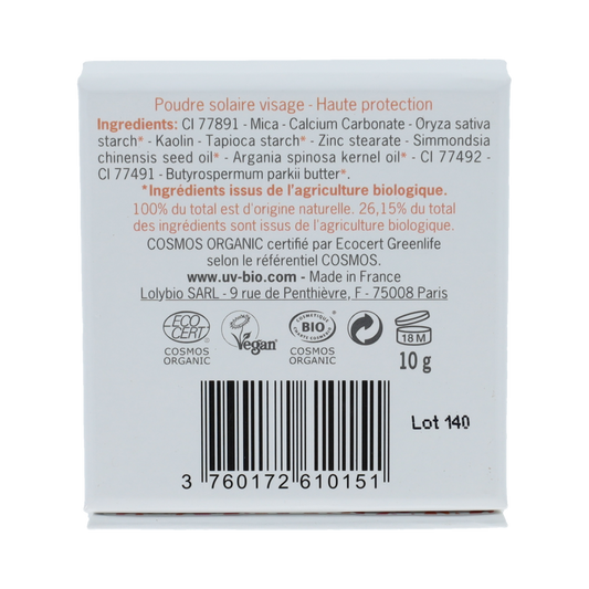 UVBIO Sun powder nude bio SPF30 10.00 Gram