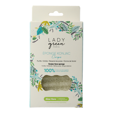 Lady Green Konjac gelaatspons aloe vera 1.00 Stuks