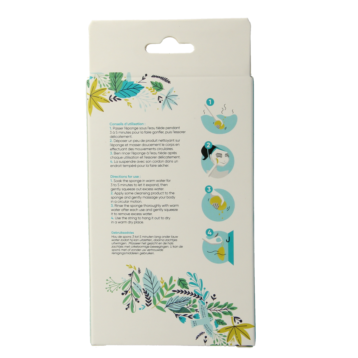 Lady Green Konjac gelaatspons aloe vera 1.00 Stuks
