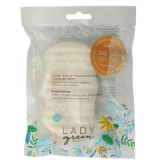 Lady Green Konjac lichaamsspons crushed walnut 1.00 Stuks