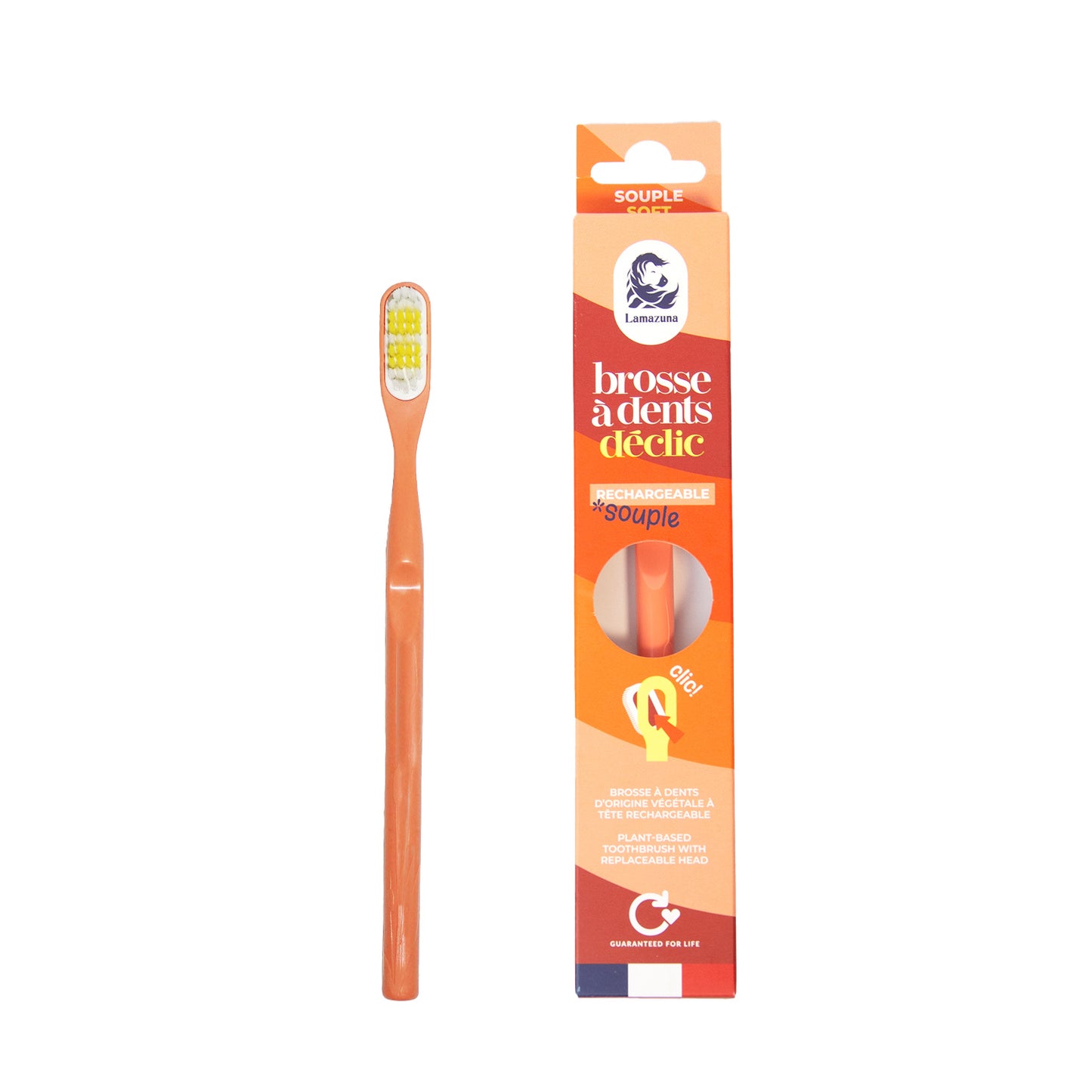 Lamazuna Toothbrush soft coral 1 Stuks