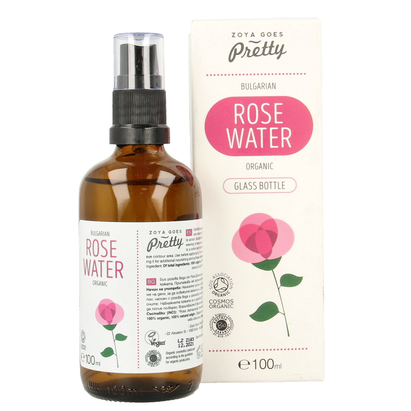Zoya Goes Pretty Organic rose water glass bottle 100 Milliliter
