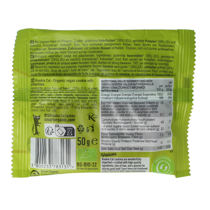 Kookie Cat Koek pistache bio 50.00 Gram