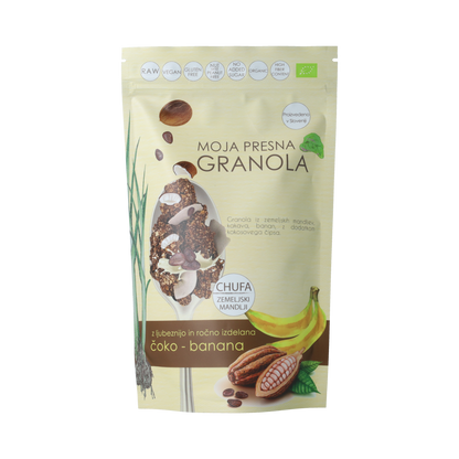 Vitiv Tijgernoot granola choc banaan bio 230.00 Gram