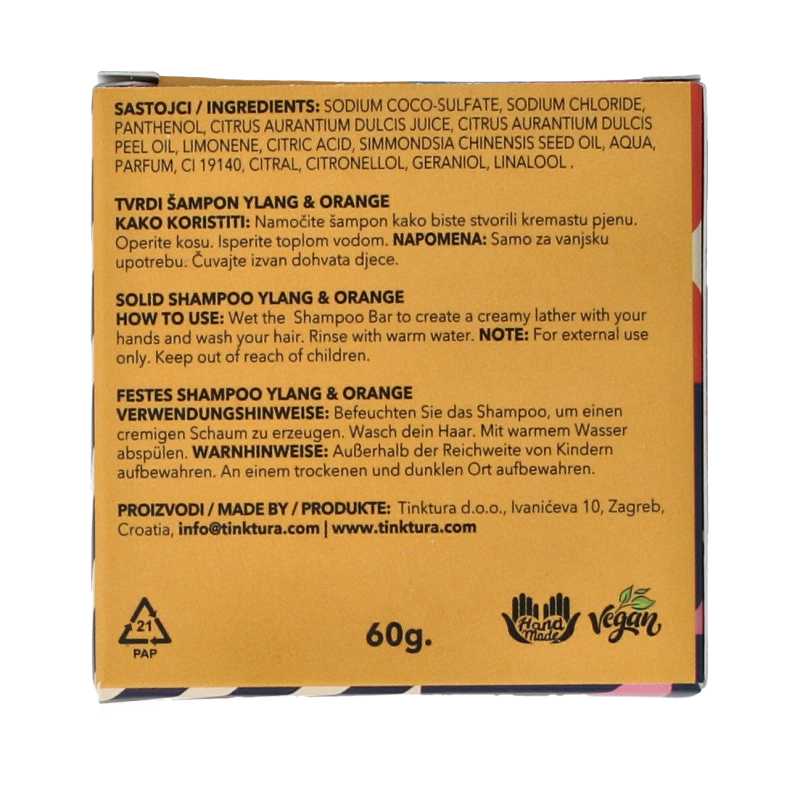 Tinktura Shampoo bar ylang/orange 1 Stuks