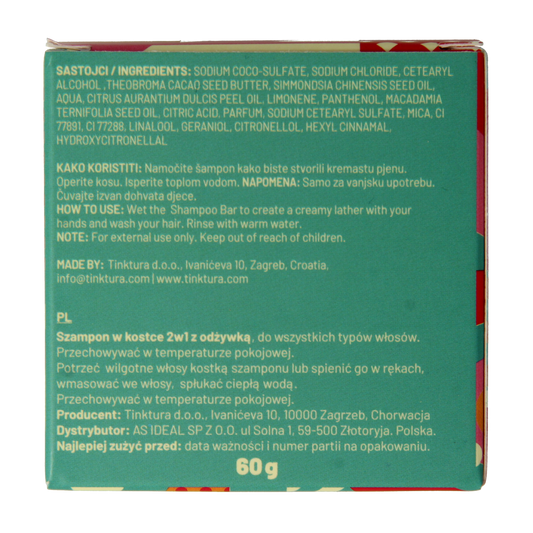 Tinktura Shampoo bar 2-in-1 shampoo/conditioner 1.00 Stuks