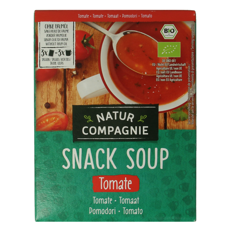 Natur Compagnie Fixe tasse instant soep tomaat bio  60 Gram
