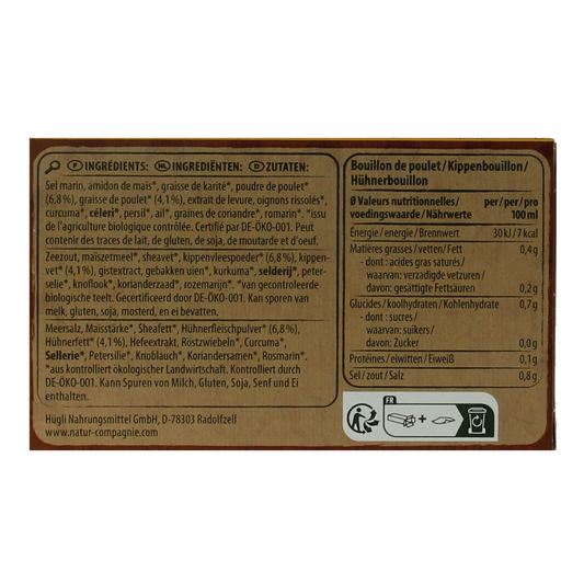 Natur Compagnie Kippenbouillon 8 blokjes bio 88.00 Gram