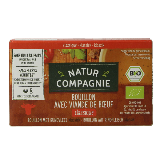 Natur Compagnie Rundvleesbouillon blokjes bio 8 Stuks