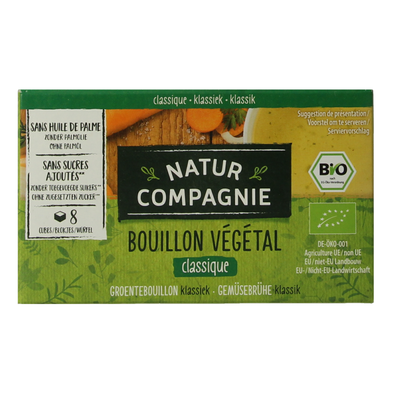 Natur Compagnie Groentebouillonblokjes met zout bio 84 Gram