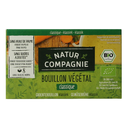 Natur Compagnie Groentebouillonblokjes met zout bio 84 Gram