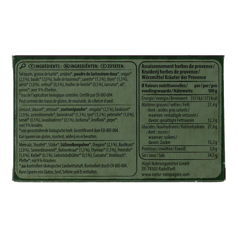 Natur Compagnie Herb de provence blokjes bio 80 Gram