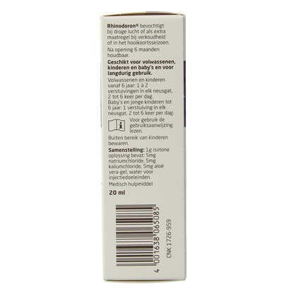 Weleda Rhinodoron neusspray 20.00 Milliliter