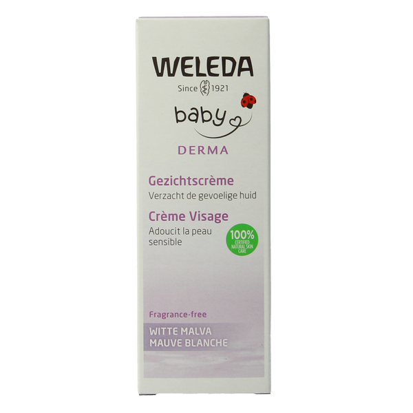 Weleda Baby witte malva sensitive gezichtscreme 50 Milliliter