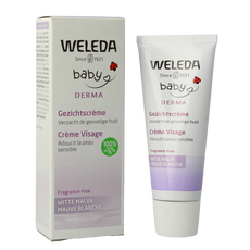 Weleda Baby witte malva sensitive gezichtscreme 50 Milliliter