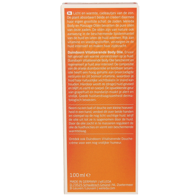 Weleda Duindoorn vitaliserende body olie 100 Milliliter