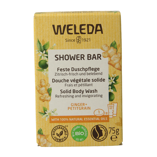 Weleda Shower bar ginger + petitgrain 75 Gram