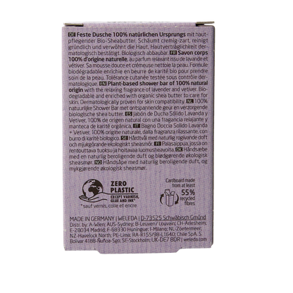 Weleda Shower bar lavender + vetiver 75.00 Gram