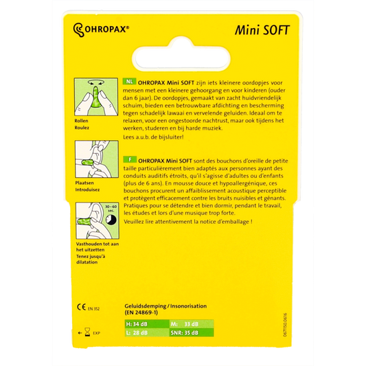Ohropax Soft geluid mini 10 Stuks
