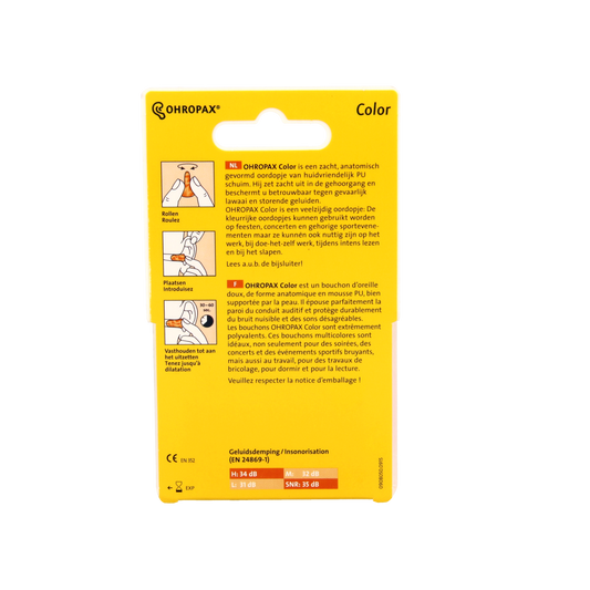 Ohropax Oordopjes geluiddempend color 8.00 Stuks