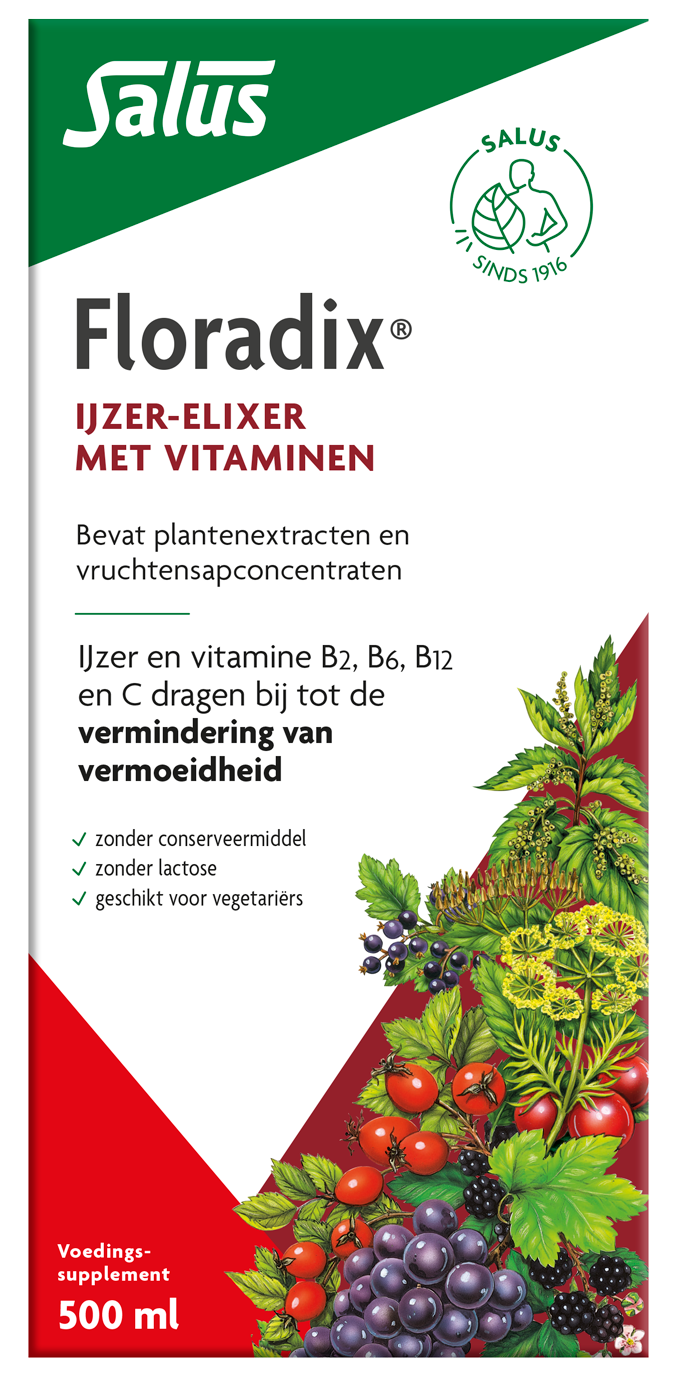 Salus Floradix ijzer elixer 500 Milliliter