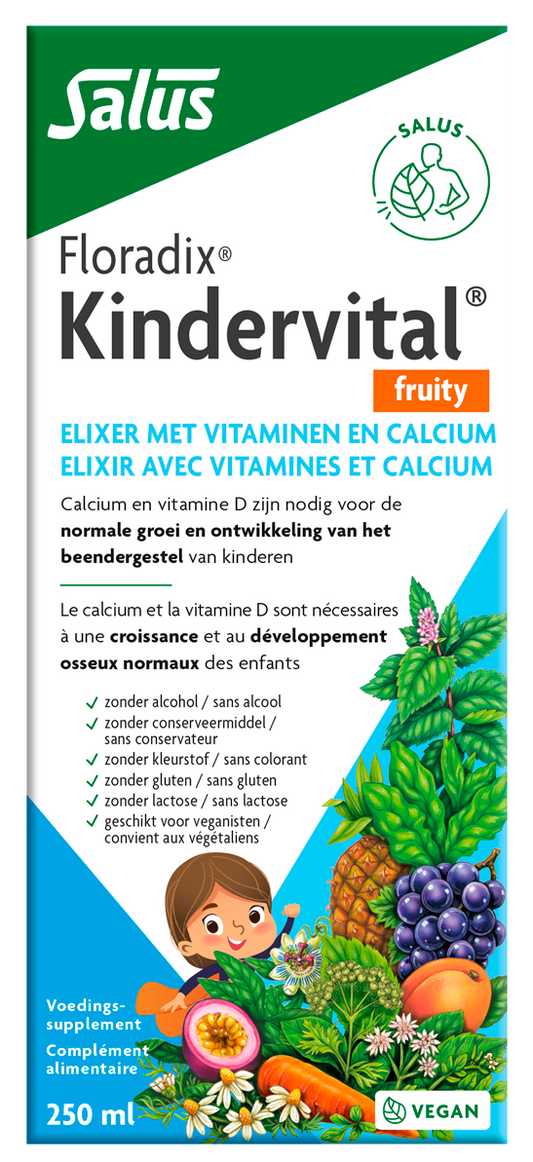 Salus Floradix kindervital fruity glutenvrij 250 Milliliter