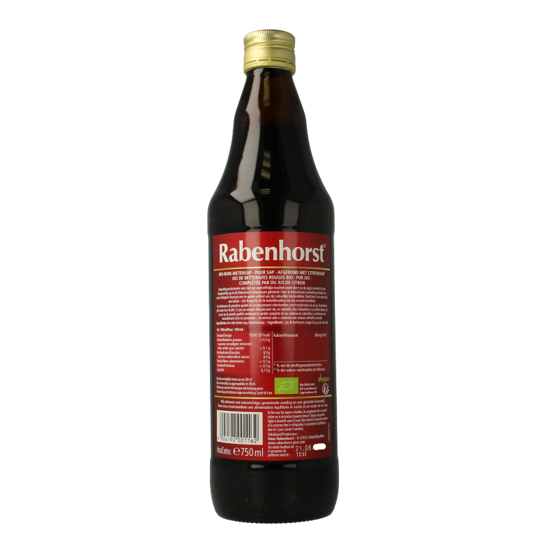 Rabenhorst Bietensap bio 750 Milliliter