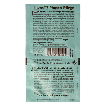 Luvos Crememasker hydro booster 2 fasen bio 9.50 Milliliter