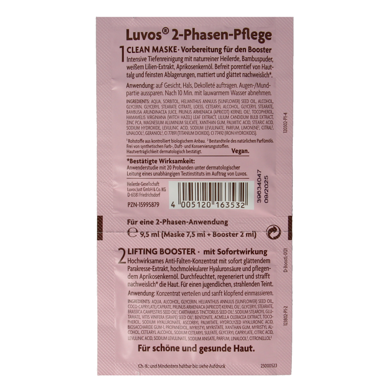 Luvos Crememasker lifting booster 2 fasen bio 9.5 Milliliter