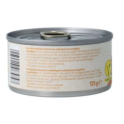 Tartex Pate zongerijpte groente bio 125.00 Gram