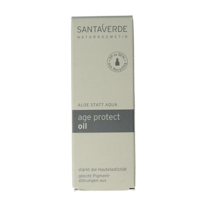 Santaverde Aloe vera age protect gezichtsolie 30.00 Milliliter