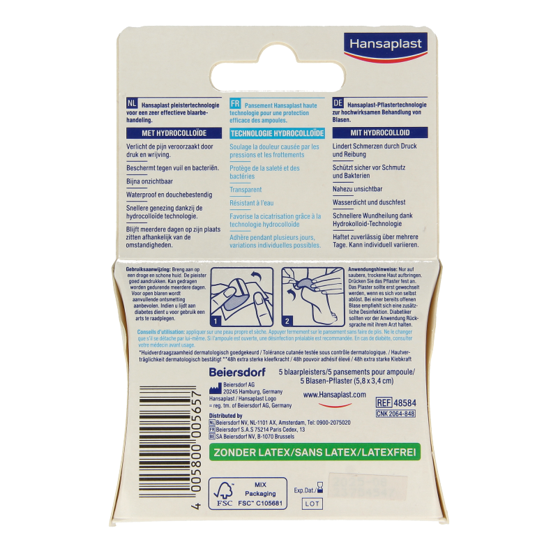 Hansaplast SOS Blaarpleister groot 5 Stuks