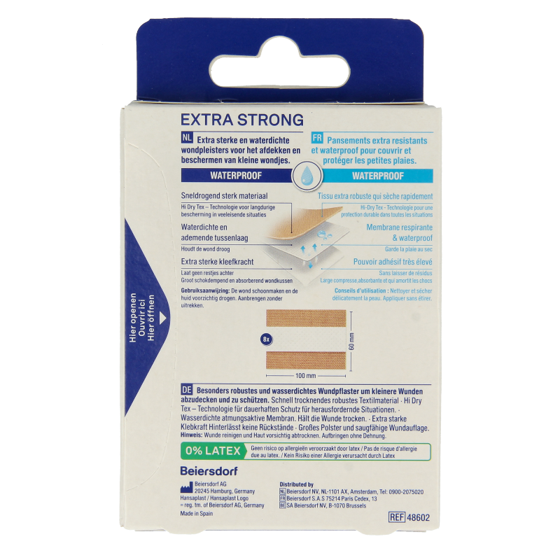 Hansaplast Extra strong waterproof pleisters 8 Stuks