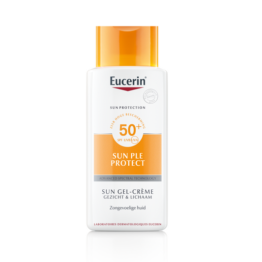 Eucerin Sun PLE protect sun gel-creme gez en lichaam SPF50 150 Milliliter