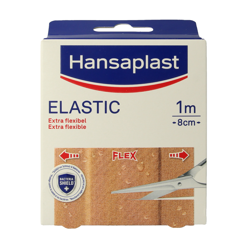 Hansaplast Elastic 1m x 8cm 1 Stuks