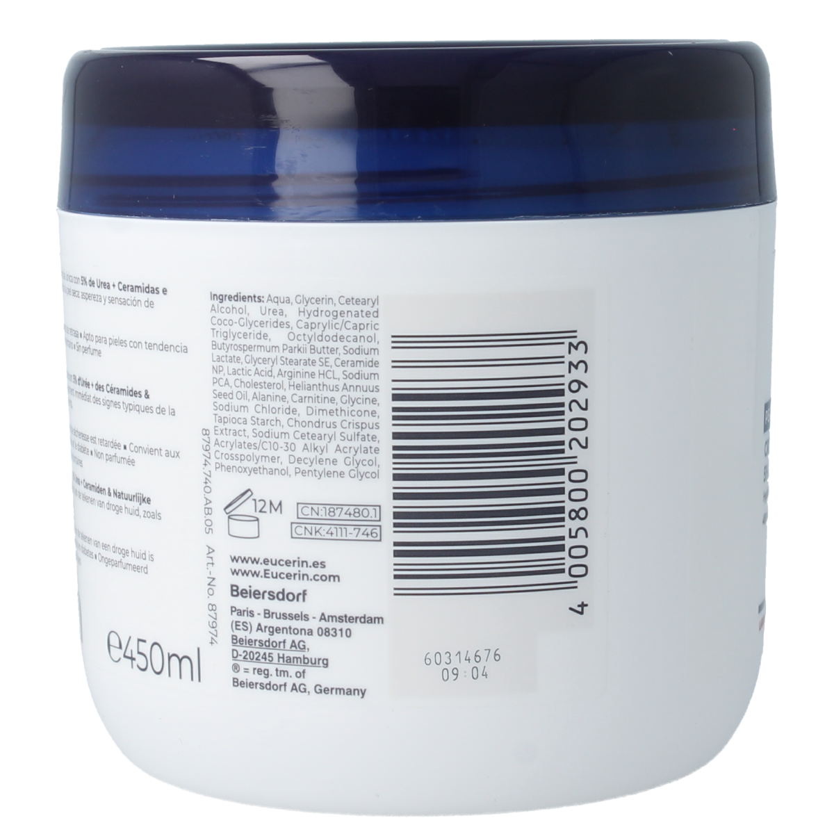 Eucerin Urearepair bodycreme 5% urea 450.00 Milliliter