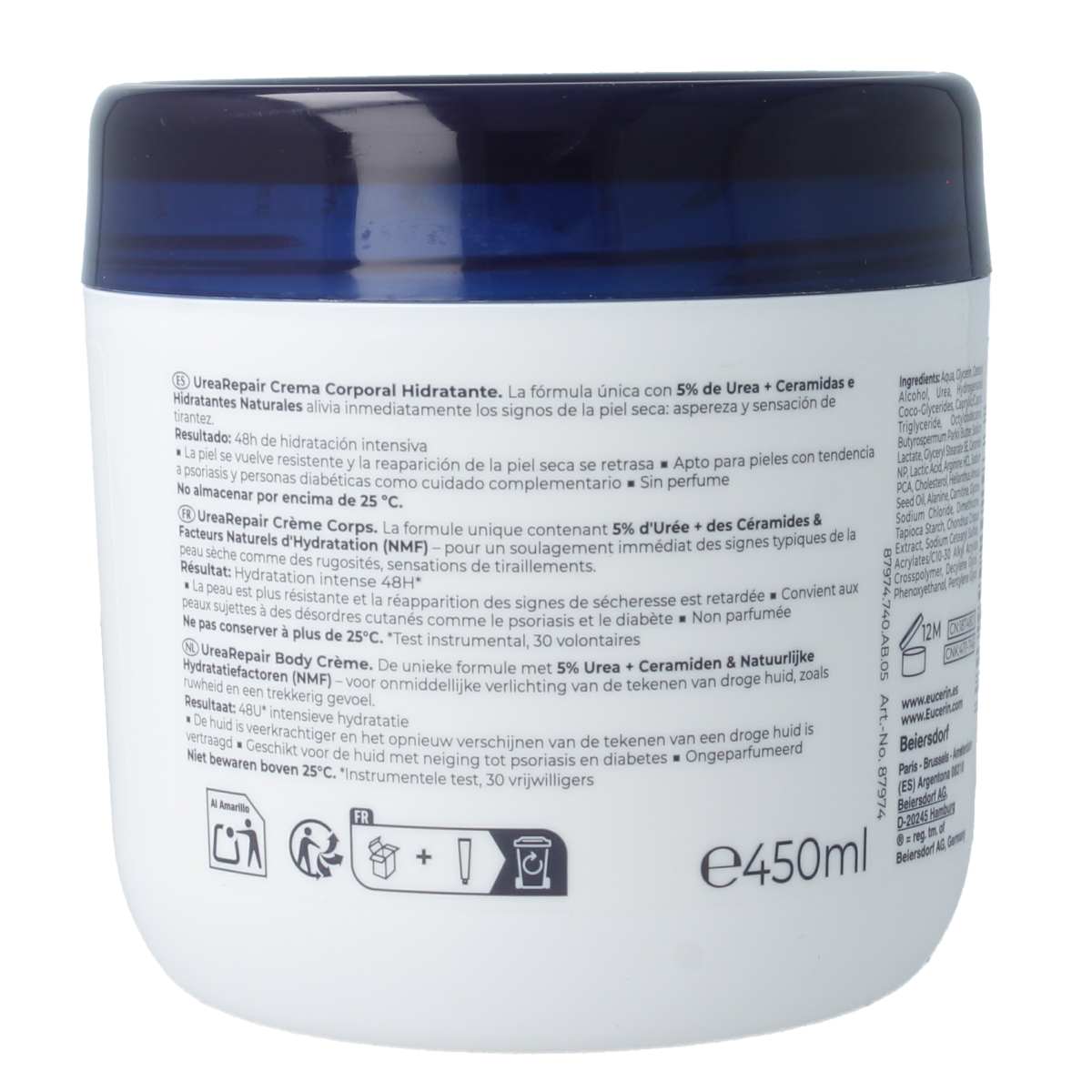 Eucerin Urearepair bodycreme 5% urea 450.00 Milliliter
