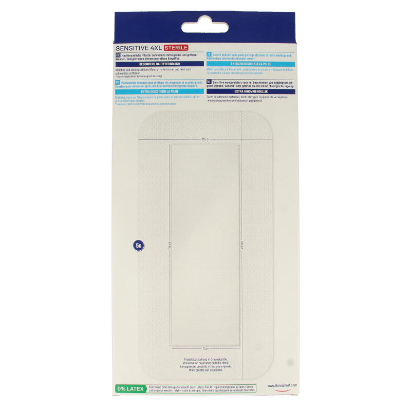 Hansaplast Pleisters sensitive 4XL 5 Stuks