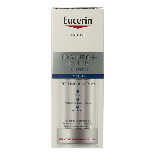 Eucerin Hyaluron-filler + 3x effect peeling & serum nacht 30 Milliliter