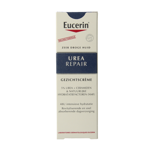 Eucerin Urearepair gezichtscreme 5% urea 50.00 Milliliter